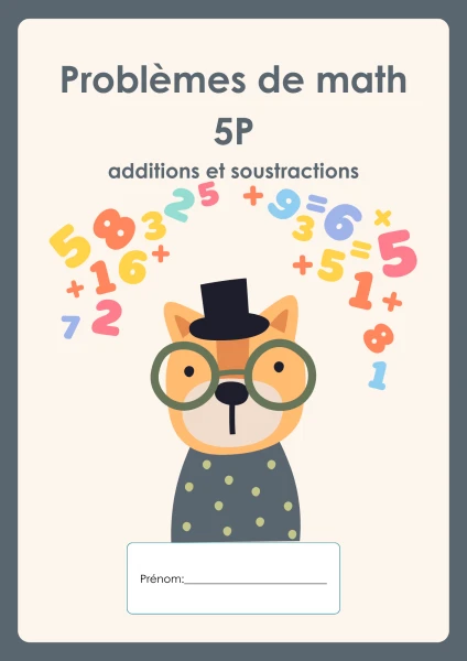 Exercises Math 5p Part'App | Problèmes de math 5P, additions et soustractions