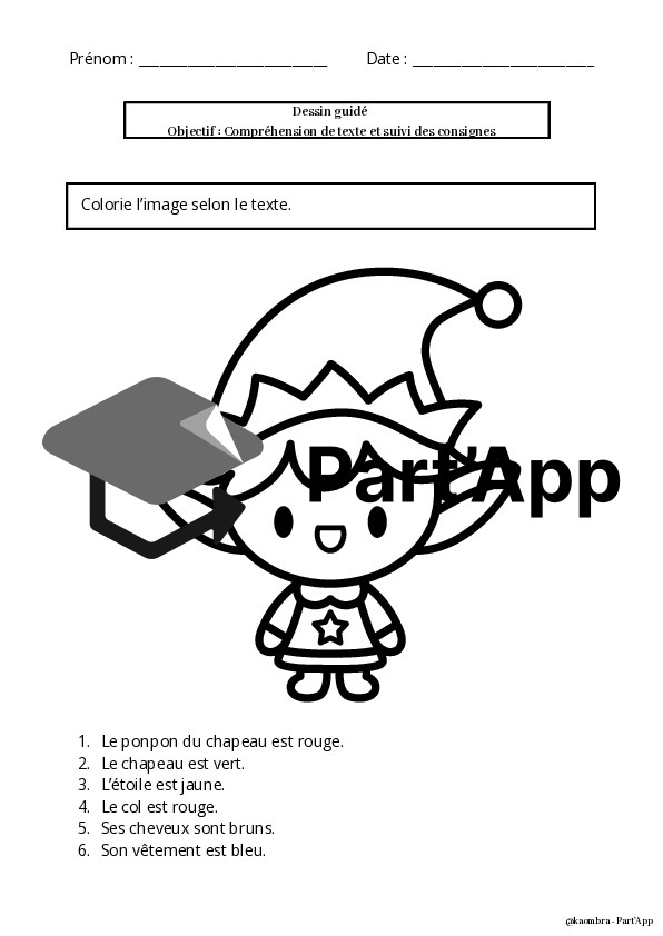Part'App | Coloriage guidé - 3P