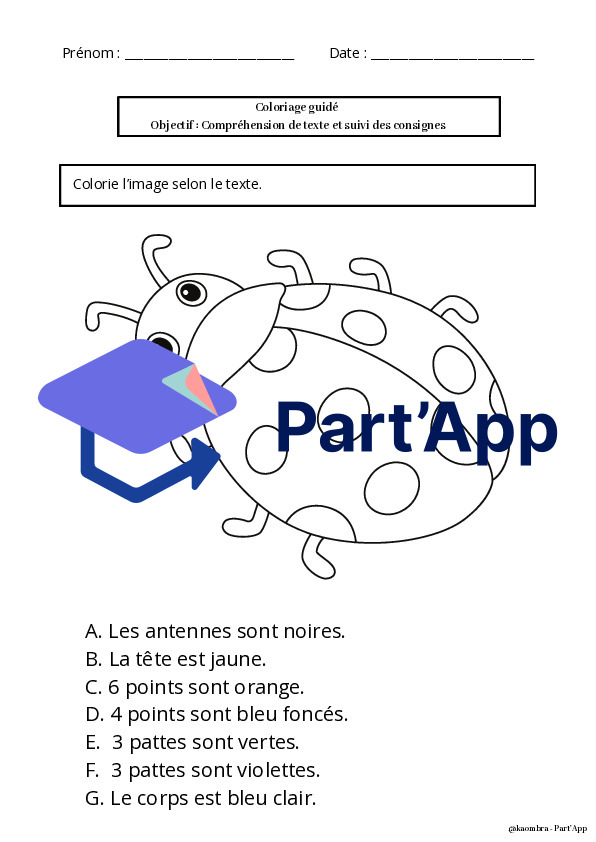 Part'App | Coloriage guidé - 3P
